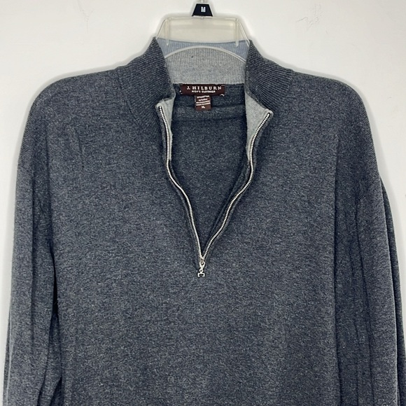 J. Hilburn Mens Clothier XL long sleeve quarterzip, cotton, silk, cashmere blend - Picture 4 of 9